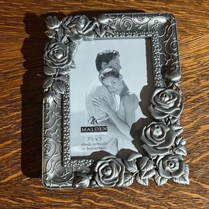 NEW Malden Ornate Rose Vine Sculptured Pewter Colored Picture Frame